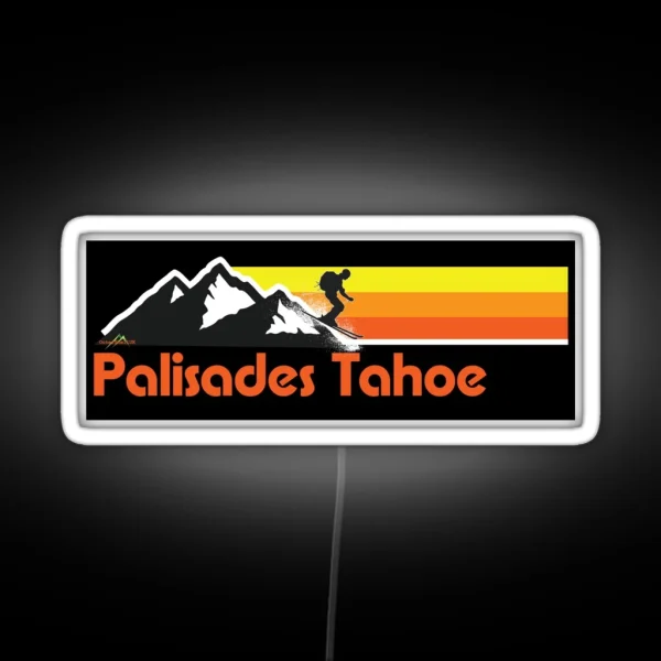 Palisades Tahoe USA Ski Skiing California Led RGB Neon Sign