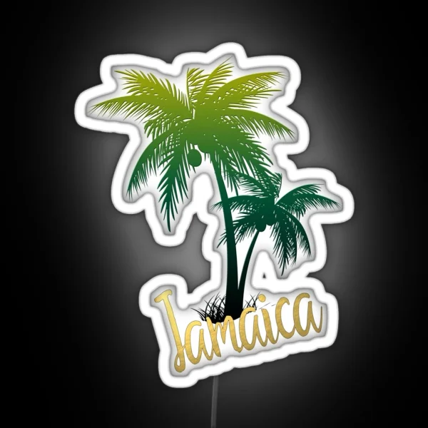 Palm Tree Jamaica RGB Neon Sign