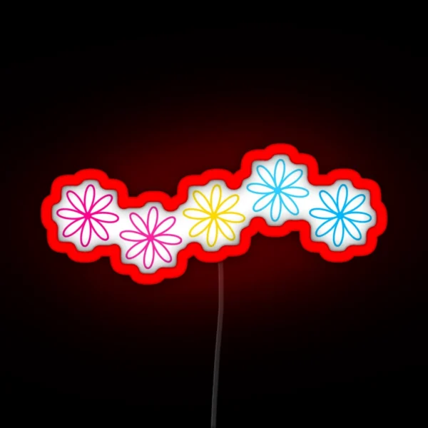 Pan Pride Flowers RGB Neon Sign