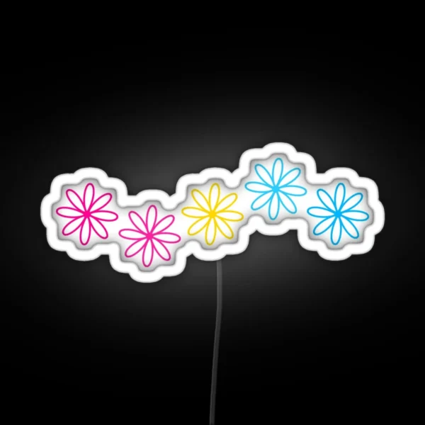 Pan Pride Flowers RGB Neon Sign