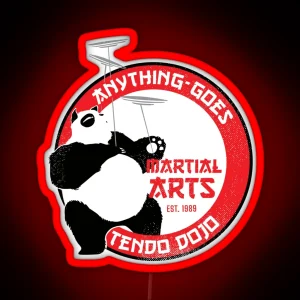 Panda Anything Goes Martial Arts Dojo Ranma 1 2 RGB Neon Sign