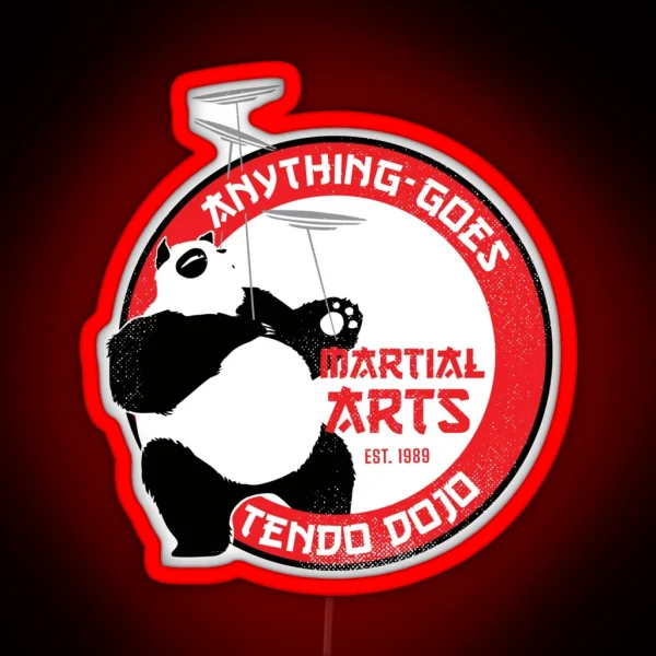 Panda Anything Goes Martial Arts Dojo Ranma 1 RGB Neon Sign