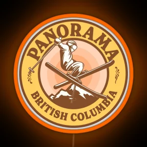 Panorama BC Ski Retro Badge RGB Neon Sign