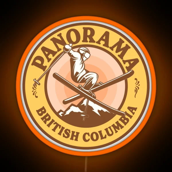 Panorama BC Ski Retro Badge RGB Neon Sign