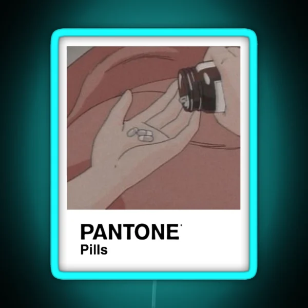 PANTONE Aesthetic Anime Pills RGB Neon Sign