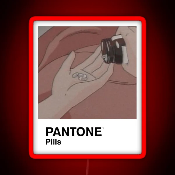 PANTONE Aesthetic Anime Pills RGB Neon Sign