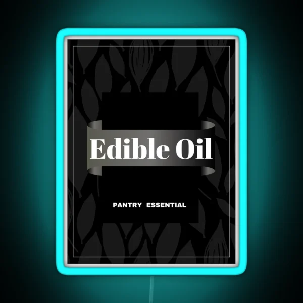 Pantry Label Edible Oil RGB Neon Sign