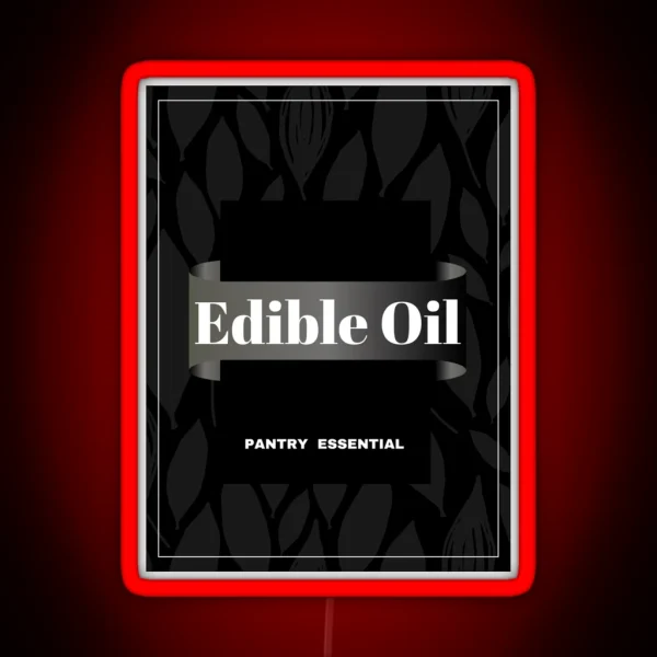 Pantry Label Edible Oil RGB Neon Sign