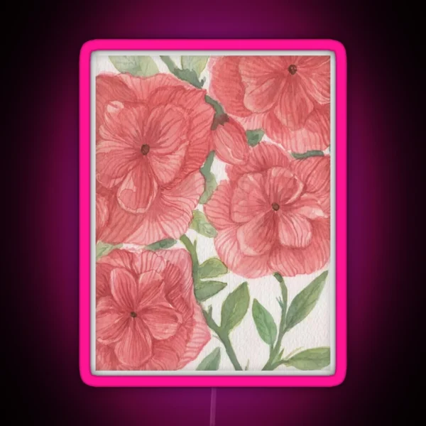 Paper Flowers RGB Neon Sign