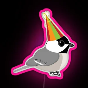 Party Chickadee RGB Neon Sign