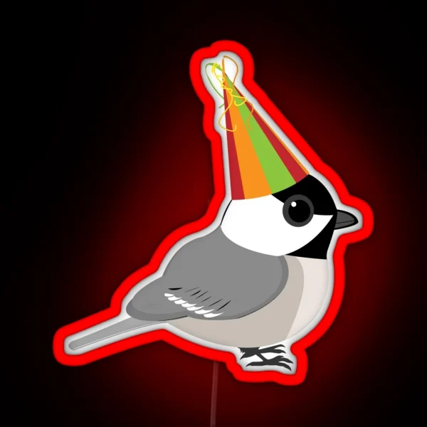 Party Chickadee RGB Neon Sign