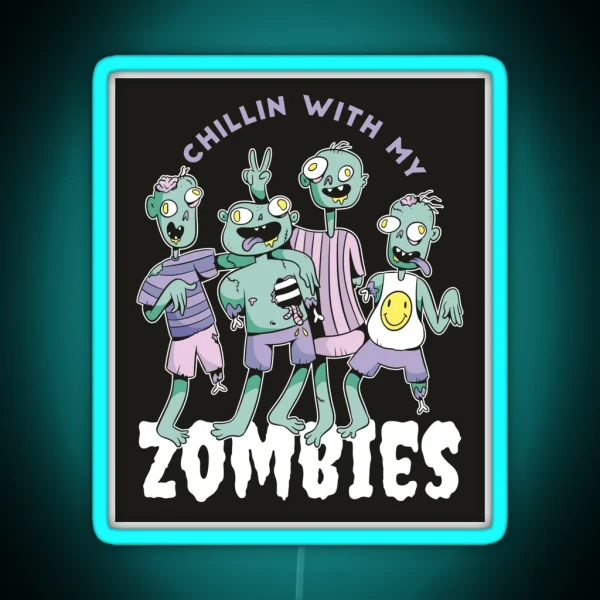 Party Zombies RGB Neon Sign