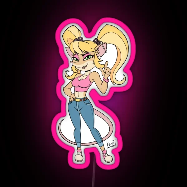 Pasadena O Possum Casual Outfit RGB Neon Sign