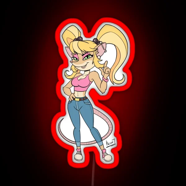 Pasadena O Possum Casual Outfit RGB Neon Sign