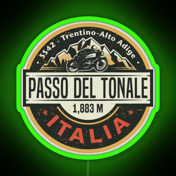 Passo Del Tonale Tonale Pass Italy RGB Neon Sign