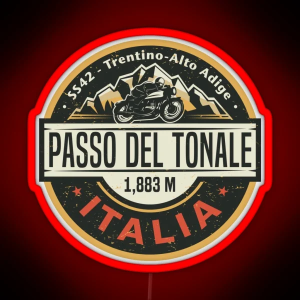 Passo Del Tonale Tonale Pass Italy RGB Neon Sign