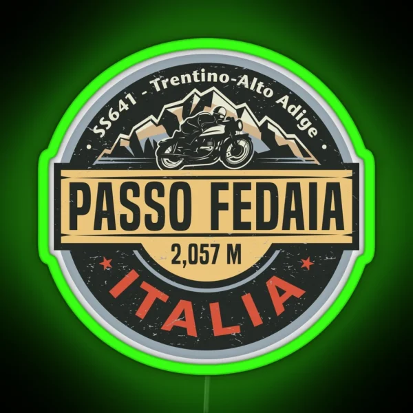 Passo Fedaia Italy RGB Neon Sign