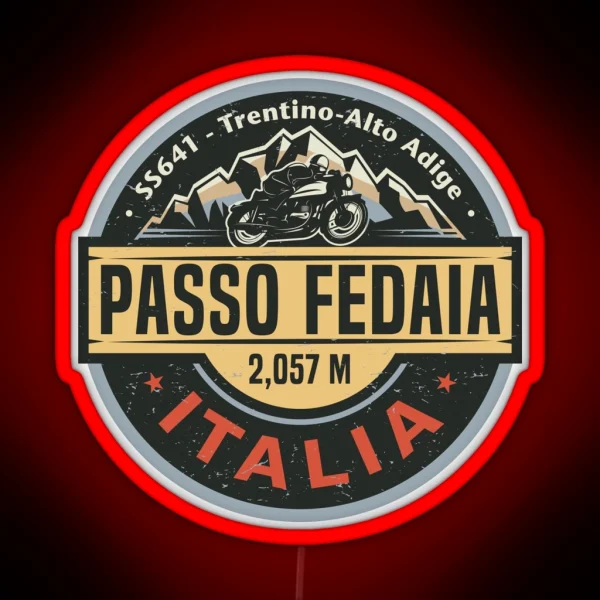Passo Fedaia Italy RGB Neon Sign