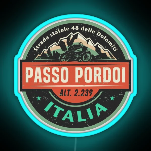 Passo Pordoi Italy RGB Neon Sign