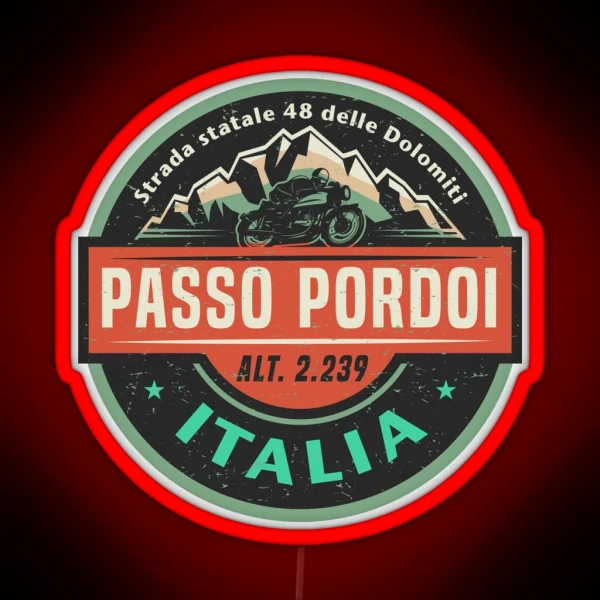 Passo Pordoi Italy RGB Neon Sign
