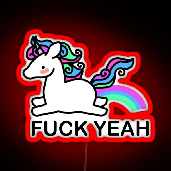 Pastel Coloured Unicorn RGB Neon Sign
