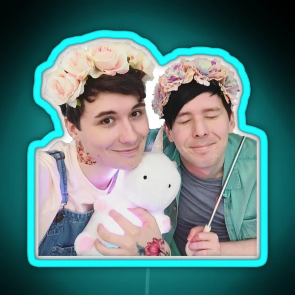 Pastel Dan And Phil RGB Neon Sign