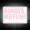 Dunder Mifflin pastel neon RGB logo with white background