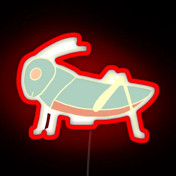 Pastel Grasshopper RGB Neon Sign