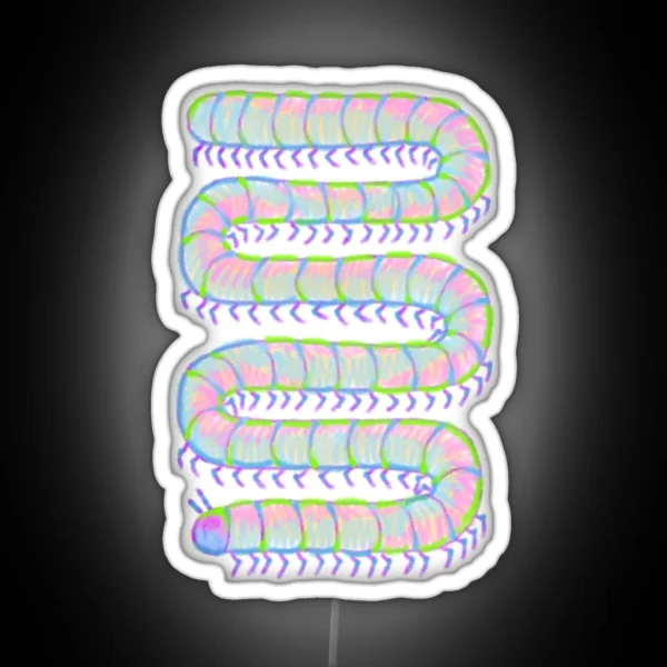 Pastel Millipede Transparent RGB Neon Sign