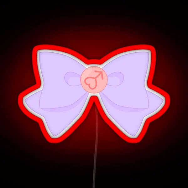 Pastel Sailor Mars Brooch And Bow RGB Neon Sign