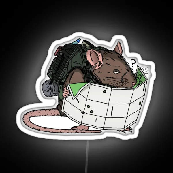 Pathfinder The Confused Rat RGB Neon Sign