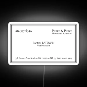 Patrick Bateman Business Card RGB Neon Sign