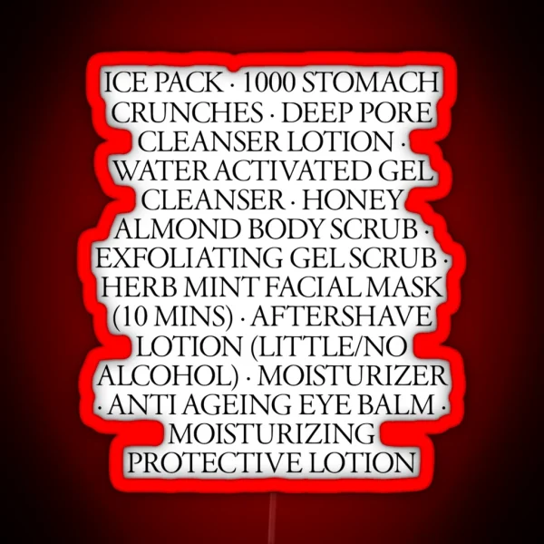 Patrick Bateman Morning Routine RGB Neon Sign