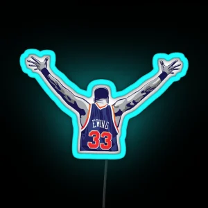 Patrick Ewing Raised Hands Qiangy RGB Neon Sign