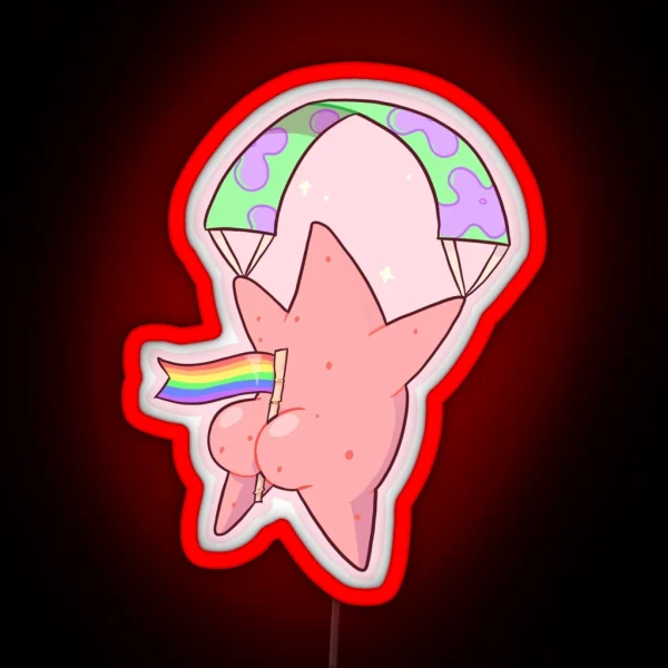 Patrick Star Butt Pride RGB Neon Sign
