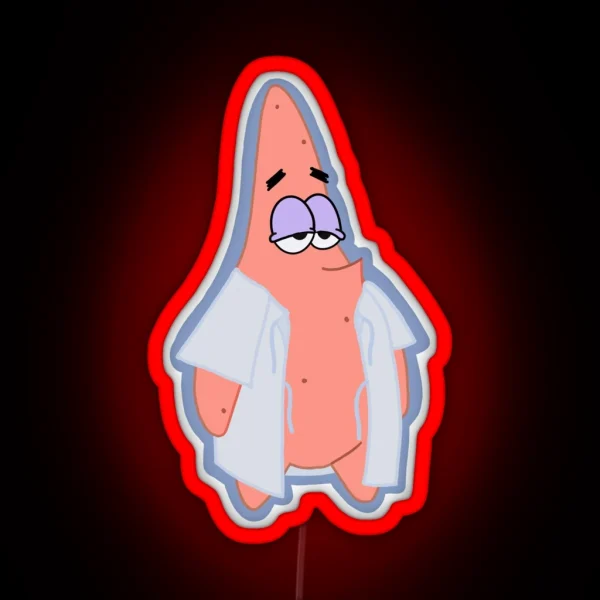 Patrick Star Hospital Patient RGB Neon Sign