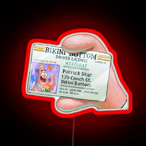 Patrick Star ID RGB Neon Sign