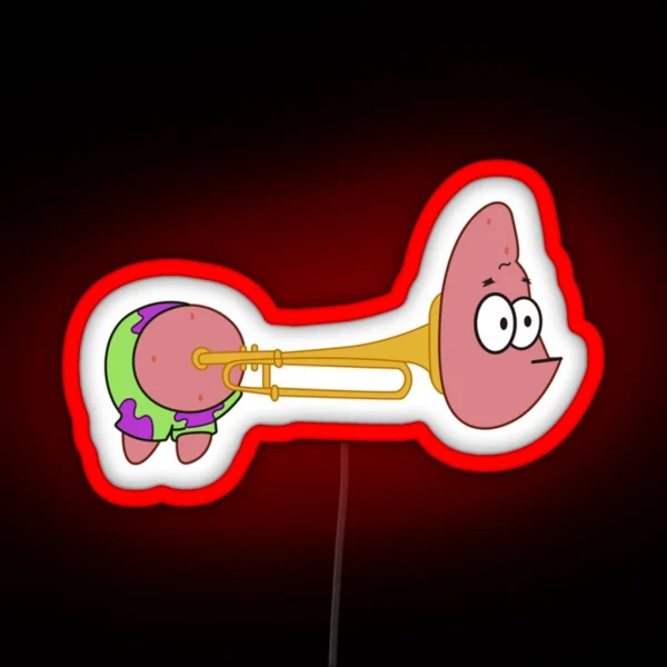 Patrick Star Stuck In Trombone RGB Neon Sign