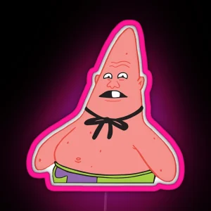 Patrick Star Who You Callin Pinhead RGB Neon Sign