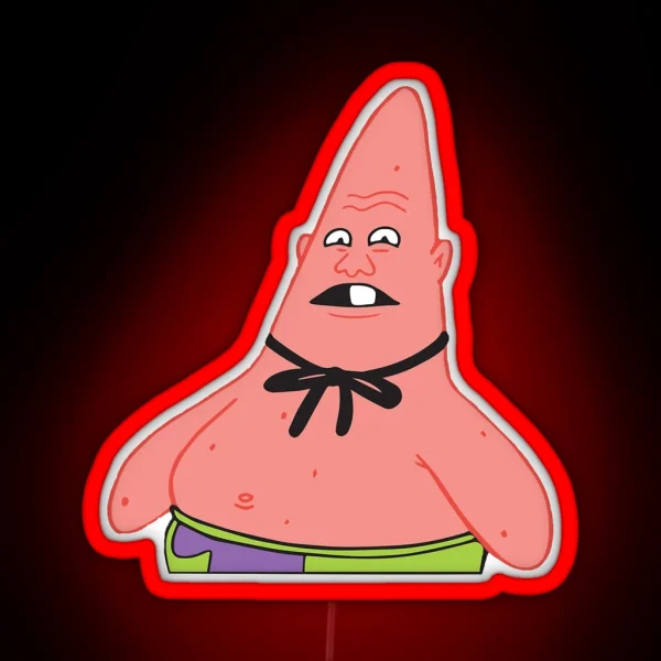 Patrick Star Who You Callin Pinhead RGB Neon Sign