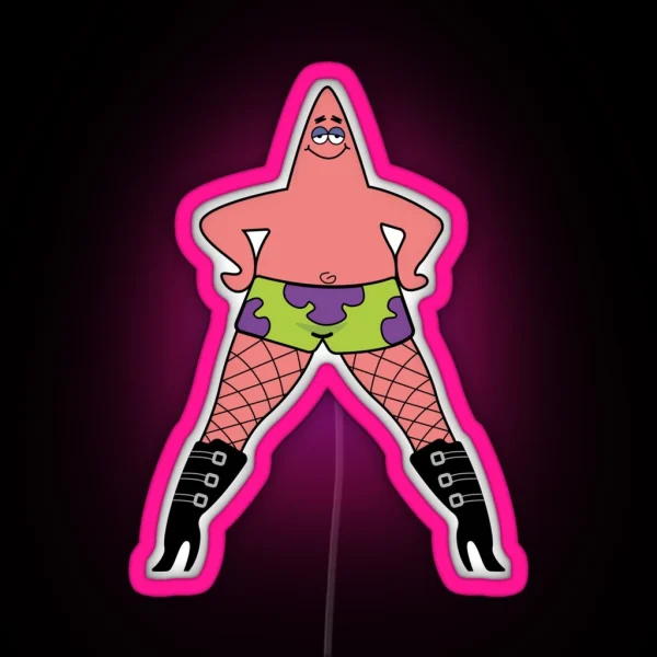 Patrick Star With Boots RGB Neon Sign