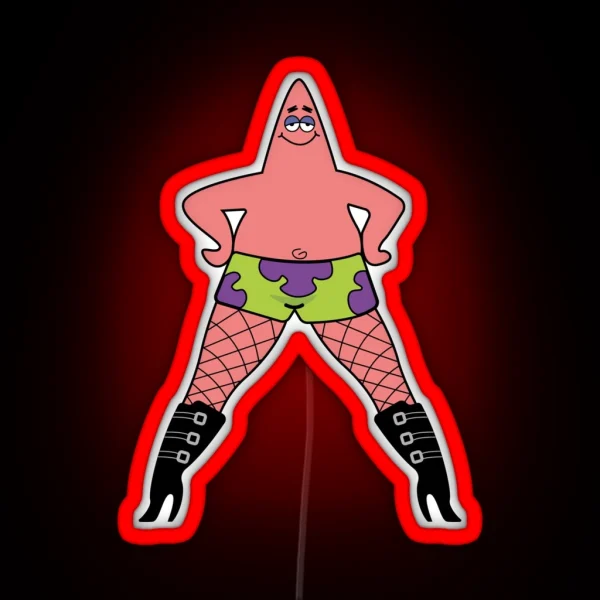 Patrick Star With Boots RGB Neon Sign