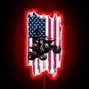patriotic dirt bike motocross american flag rgb neon sign