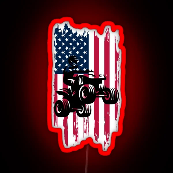 Patriotic Braap Mx Motocross Dirt Bike Atv Quad Bike RGB Neon Sign
