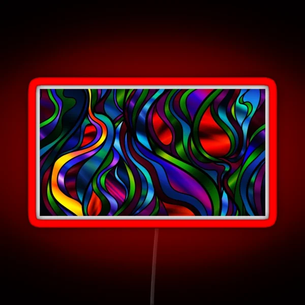 Pattern Modern Art Graphics RGB Neon Sign
