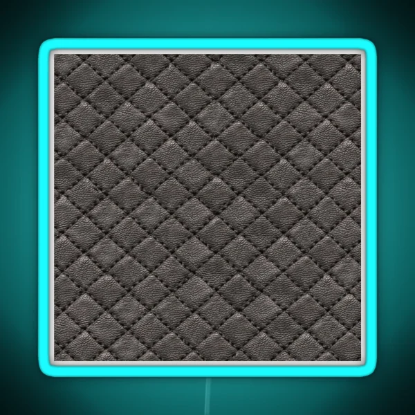 Pattern Stitched Dark Leather RGB Neon Sign