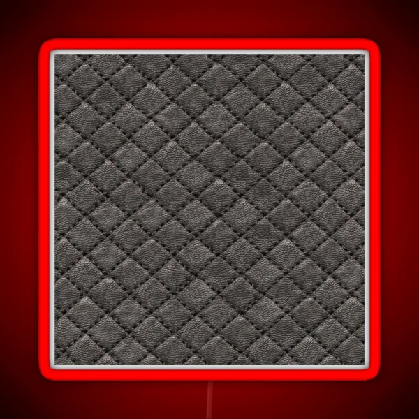 Pattern Stitched Dark Leather RGB Neon Sign