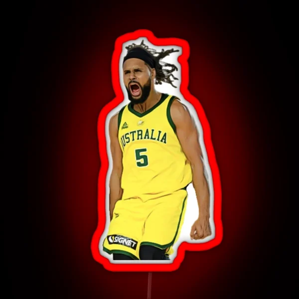 Patty Mills Boomers RGB Neon Sign