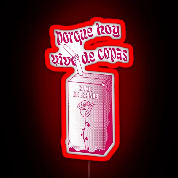 Paul Thin Lark Thorn Juice Pink RGB Neon Sign