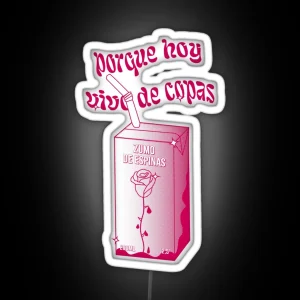 Paul Thin Lark Thorn Juice Pink RGB Neon Sign